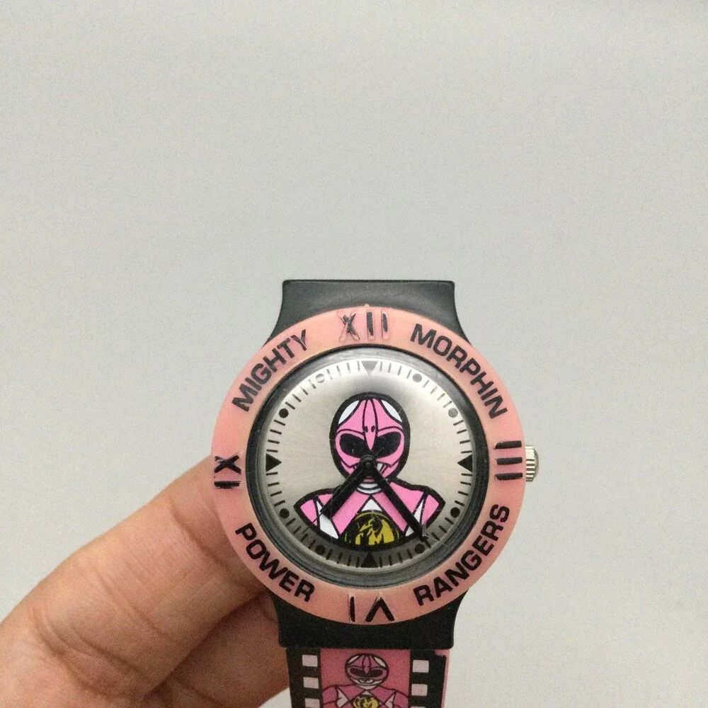 Vintage Mighty Morphin Power Rangers Girls Watch 33mm Pink Ranger 94 New Battery